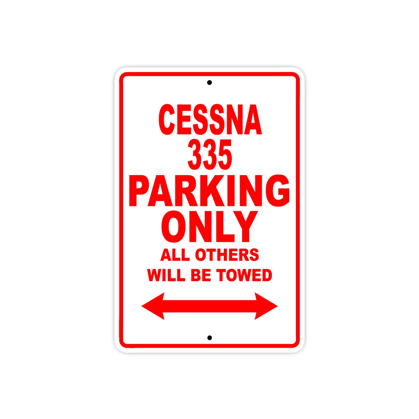Cessna 335 Parking Only All Others Will Be Towed Sea Ocean Beach Luscombe Boat Aluminum Metal Sign Plate