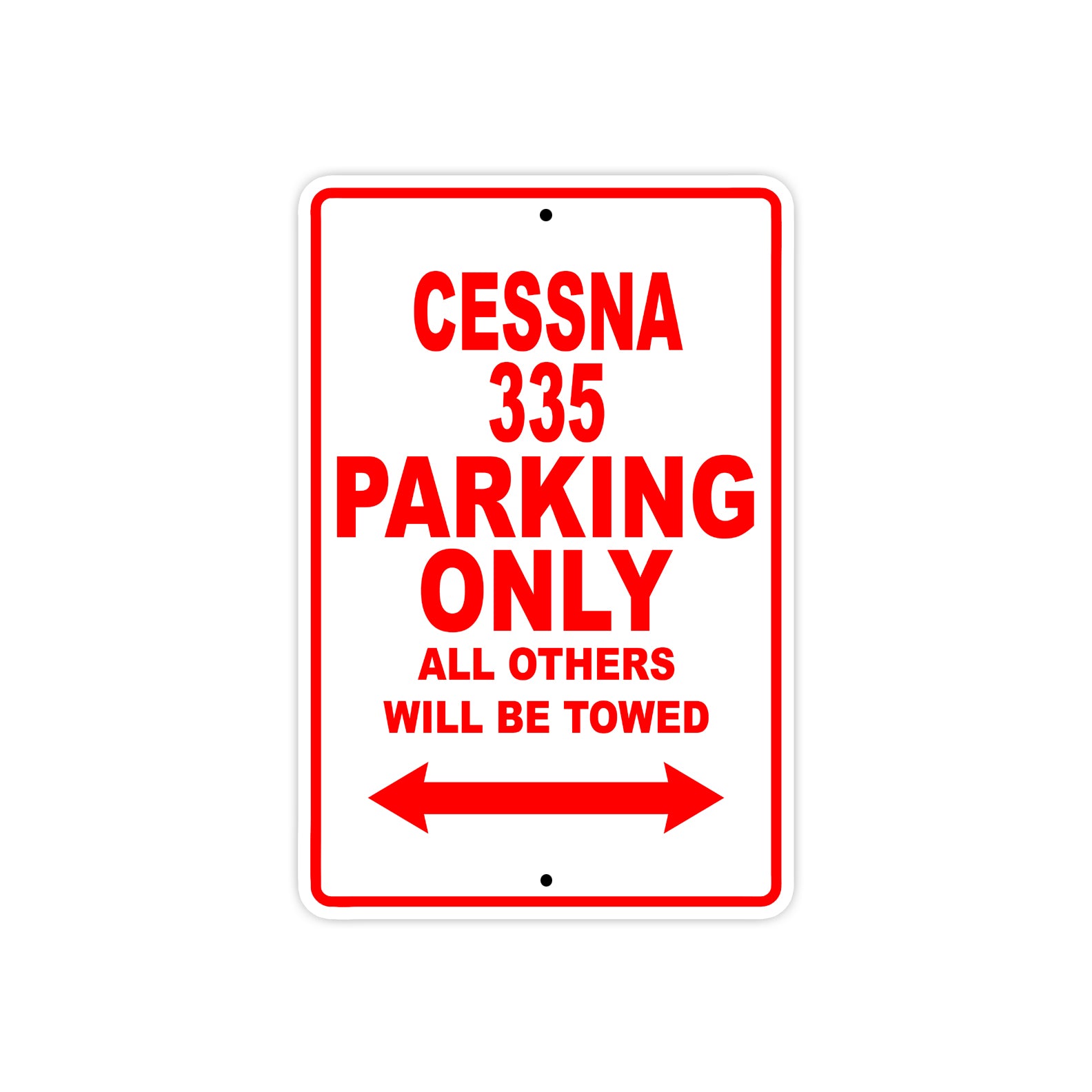 Cessna 335 Parking Only All Others Will Be Towed Sea Ocean Beach Luscombe Boat Aluminum Metal Sign Plate