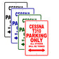 Cessna T310 Parking Only All Others Will Be Towed Sea Ocean Beach Luscombe Boat Aluminum Metal Sign Plate
