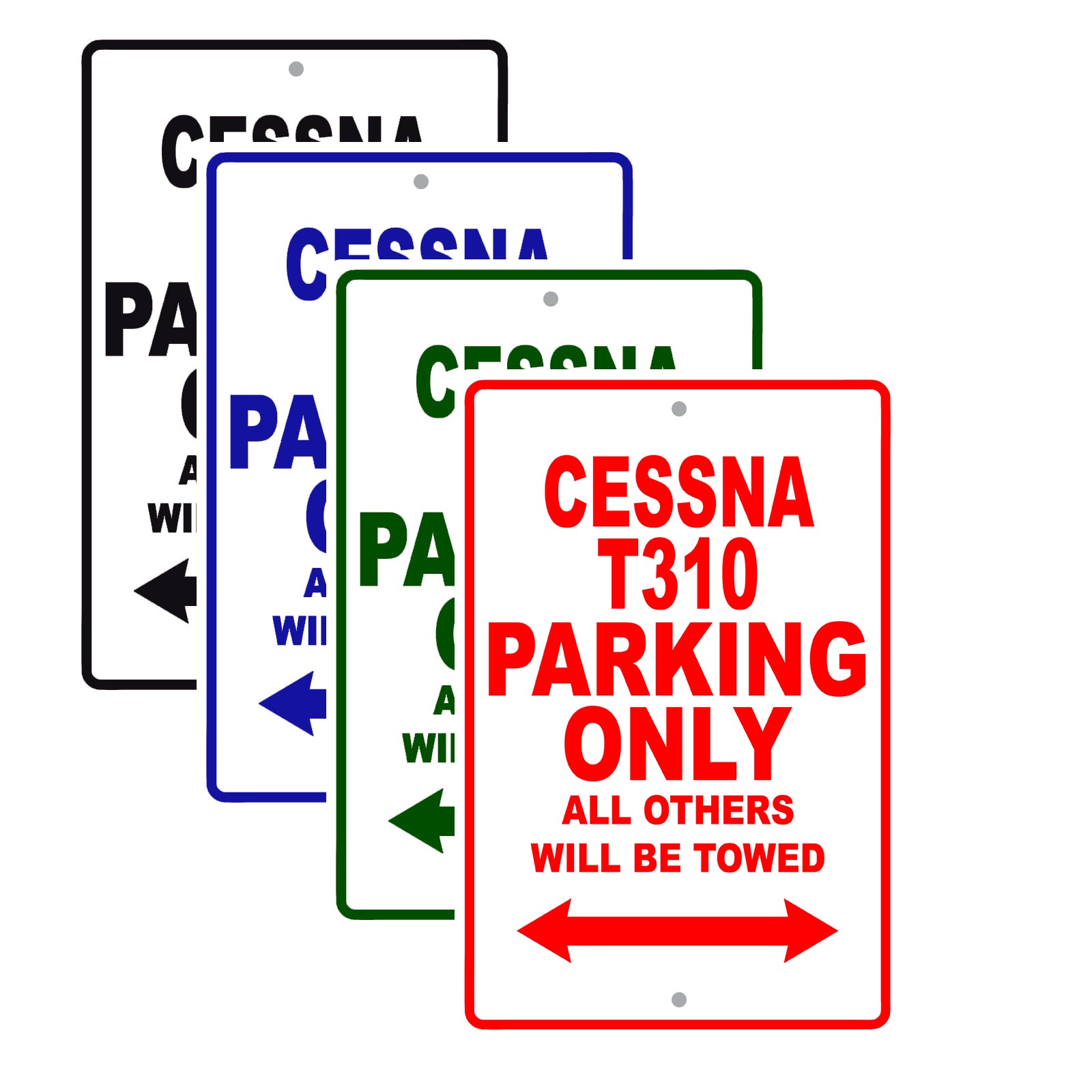 Cessna T310 Parking Only All Others Will Be Towed Sea Ocean Beach Luscombe Boat Aluminum Metal Sign Plate