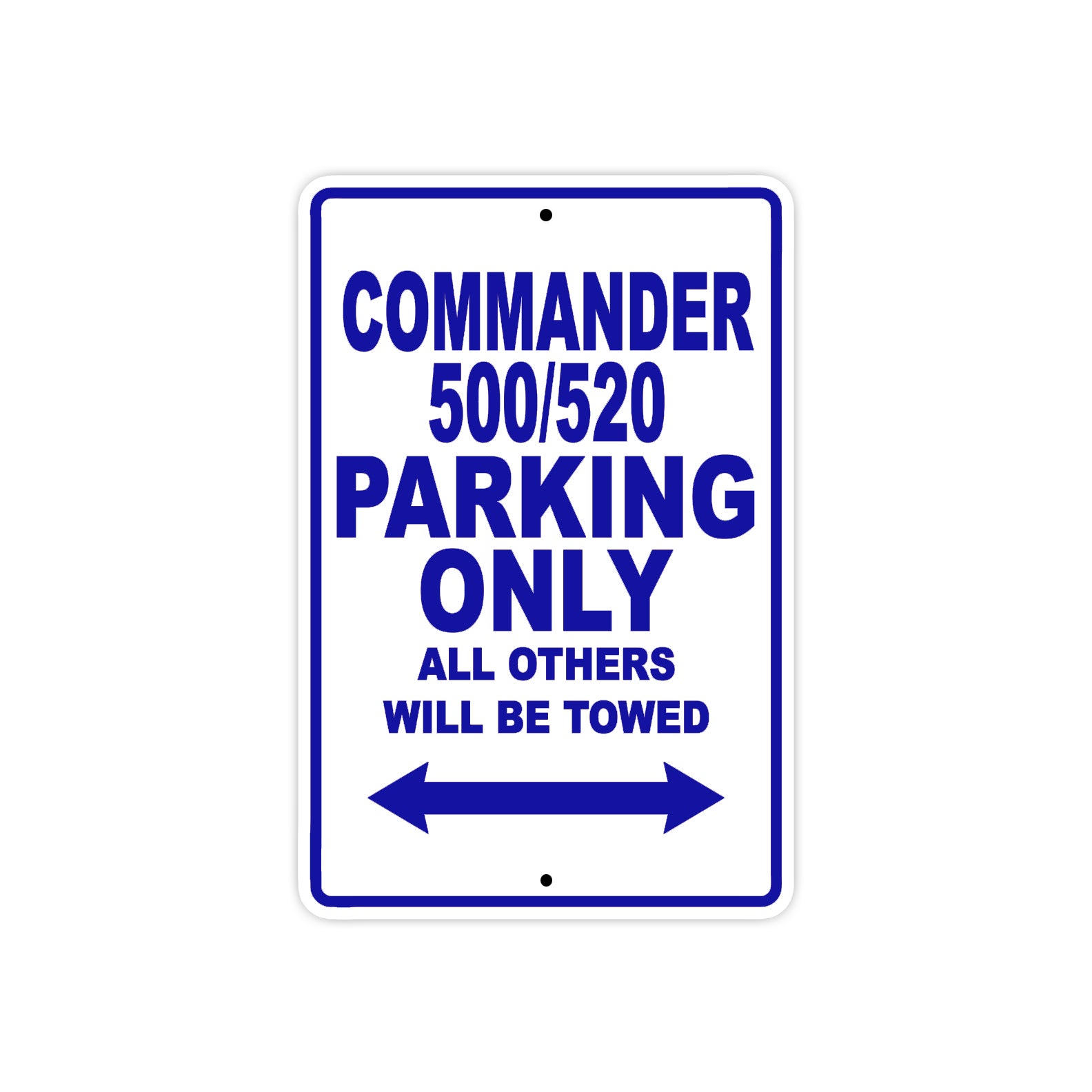 Commander 500/520 Parking Only All Others Will Be Towed Sea Ocean Beach Luscombe Boat Aluminum Metal Sign Plate