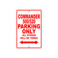 Commander 500/520 Parking Only All Others Will Be Towed Sea Ocean Beach Luscombe Boat Aluminum Metal Sign Plate