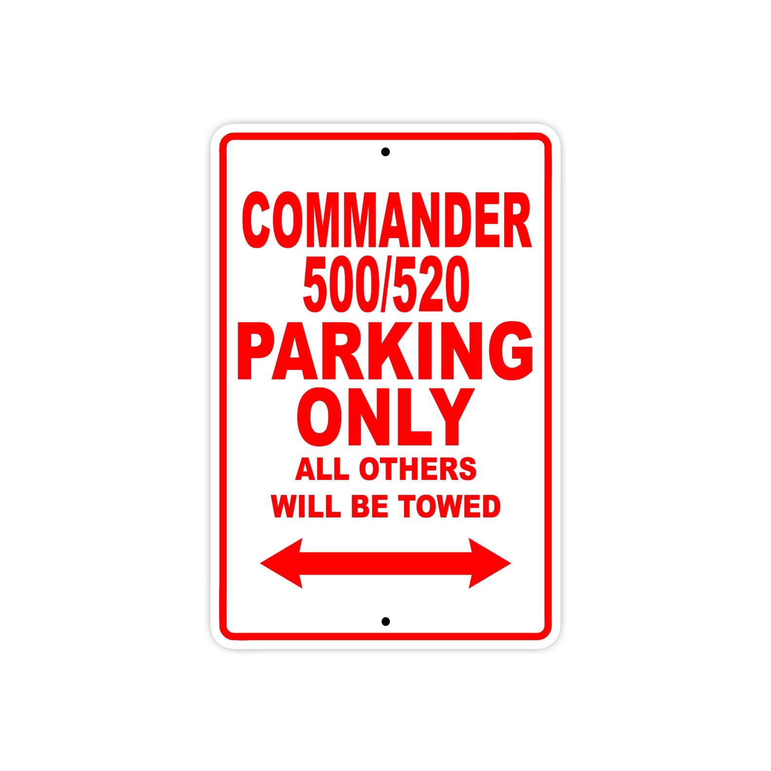 Commander 500/520 Parking Only All Others Will Be Towed Sea Ocean Beach Luscombe Boat Aluminum Metal Sign Plate