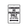 Commander 685 Parking Only All Others Will Be Towed Sea Ocean Beach Luscombe Boat Aluminum Metal Sign Plate