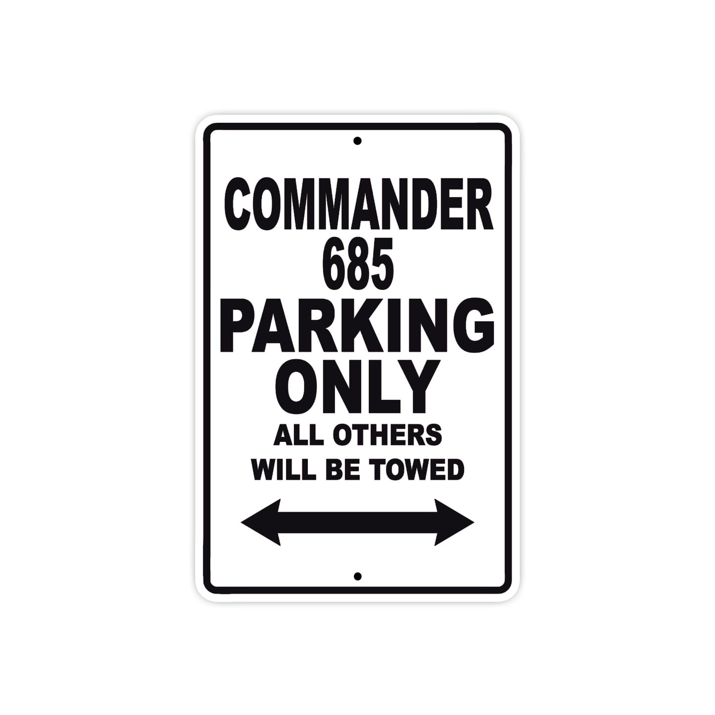 Commander 685 Parking Only All Others Will Be Towed Sea Ocean Beach Luscombe Boat Aluminum Metal Sign Plate