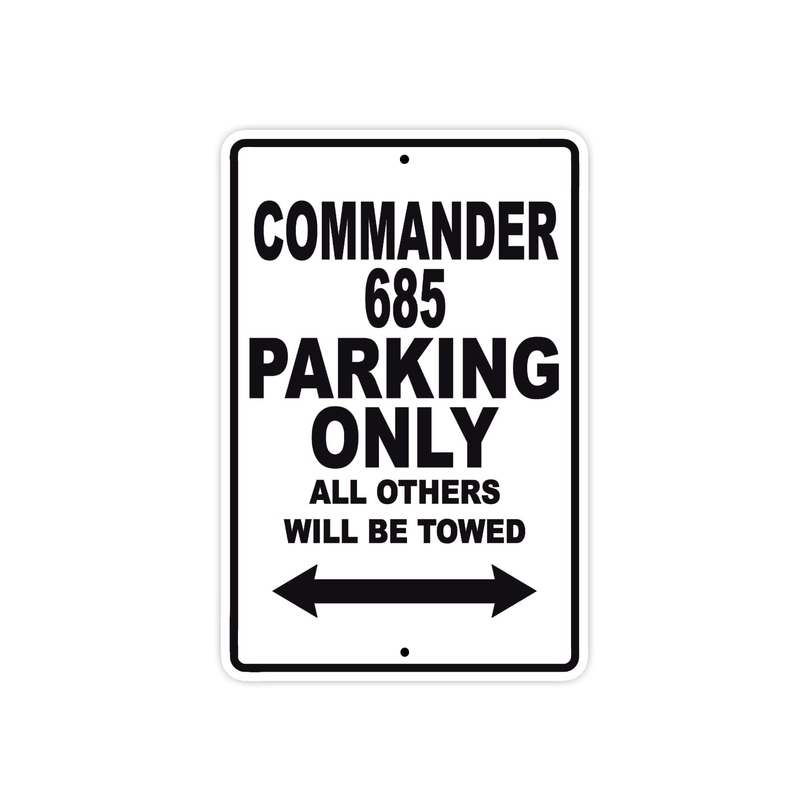 Commander 685 Parking Only All Others Will Be Towed Sea Ocean Beach Luscombe Boat Aluminum Metal Sign Plate