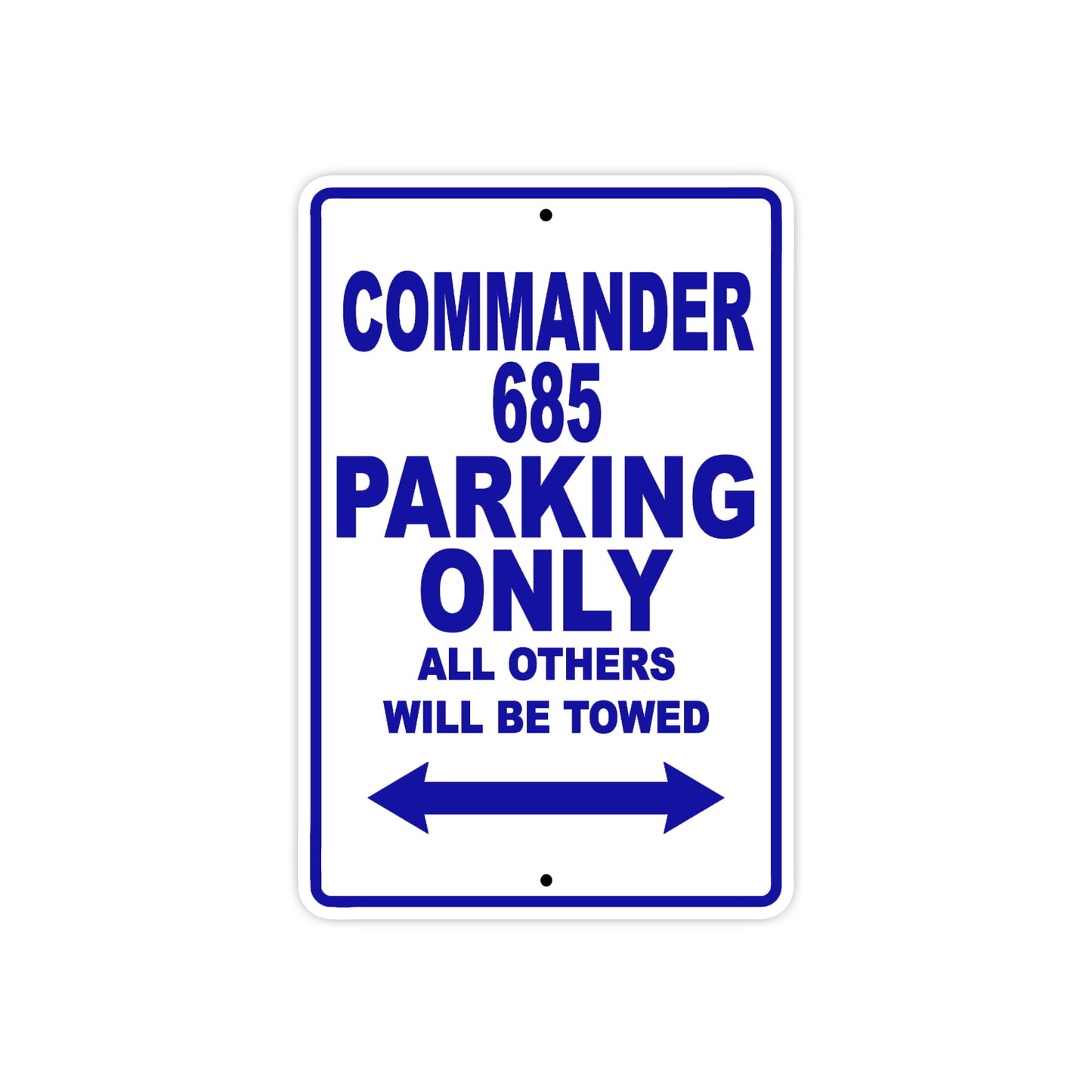 Commander 685 Parking Only All Others Will Be Towed Sea Ocean Beach Luscombe Boat Aluminum Metal Sign Plate