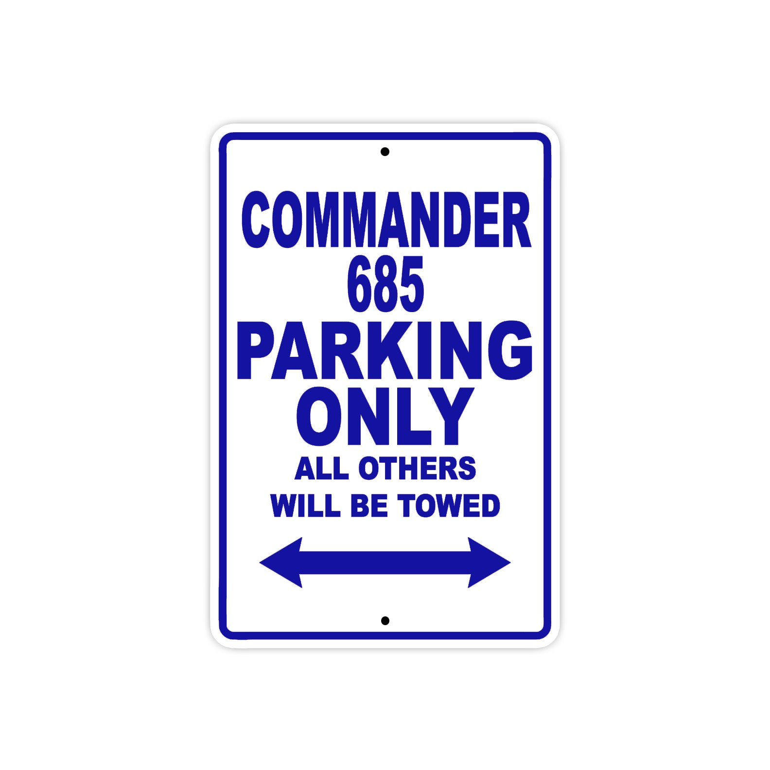 Commander 685 Parking Only All Others Will Be Towed Sea Ocean Beach Luscombe Boat Aluminum Metal Sign Plate