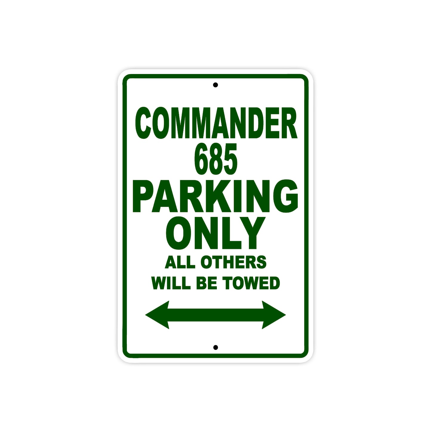 Commander 685 Parking Only All Others Will Be Towed Sea Ocean Beach Luscombe Boat Aluminum Metal Sign Plate