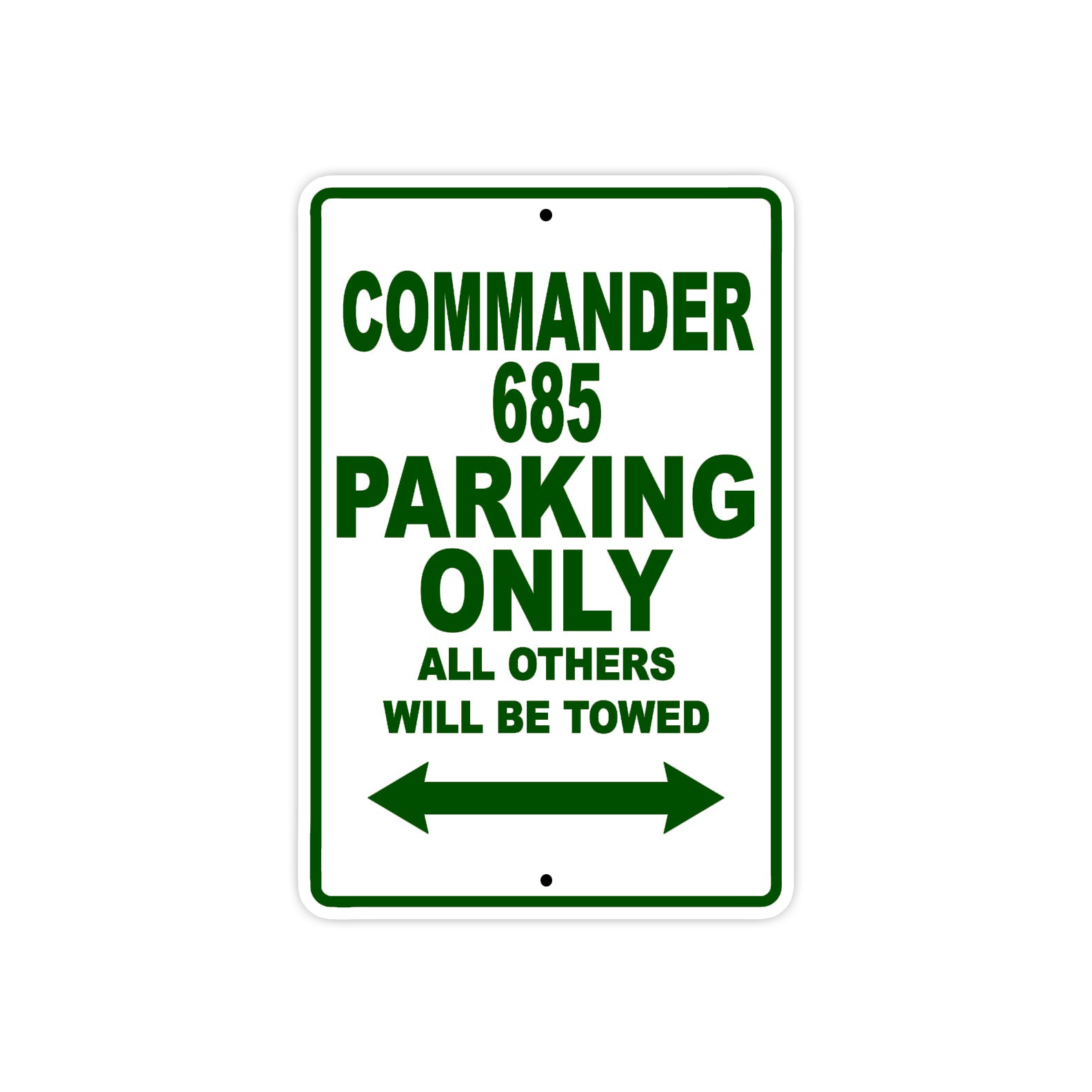 Commander 685 Parking Only All Others Will Be Towed Sea Ocean Beach Luscombe Boat Aluminum Metal Sign Plate