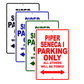 Piper Seneca I Parking Only All Others Will Be Towed Sea Ocean Beach Luscombe Boat Aluminum Metal Sign Plate