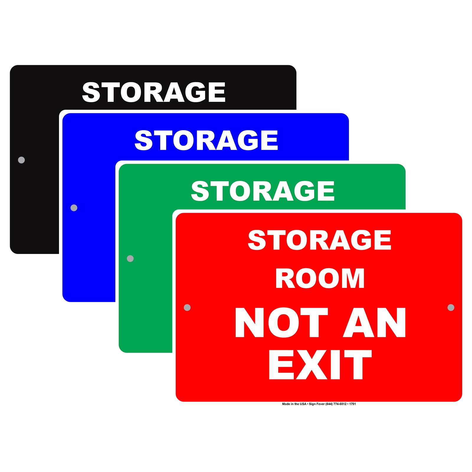 Storage Room Not An Exit Retail Business Policy Alert Caution Alert Restricted Notice Aluminum Metal Sign Plate
