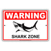 Warning Shark Zone Safety Precaution Ocean Sea Tourist Water Danger Notice Caution Alert Aluminum Metal Sign Plate