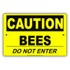Caution Bees Do Not Enter Under Maintenance Safety Prevention Restriction Notice Alert Aluminum Metal Sign Plate