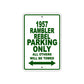 1957 Rambler Rebel Parking Only All Others Will Be Towed Sea Ocean Beach Lake Boat Aluminum Metal Sign Plate