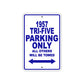 1957 Tri-Five Parking Only All Others Will Be Towed Sea Ocean Beach Lake Boat Aluminum Metal Sign Plate