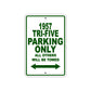 1957 Tri-Five Parking Only All Others Will Be Towed Sea Ocean Beach Lake Boat Aluminum Metal Sign Plate