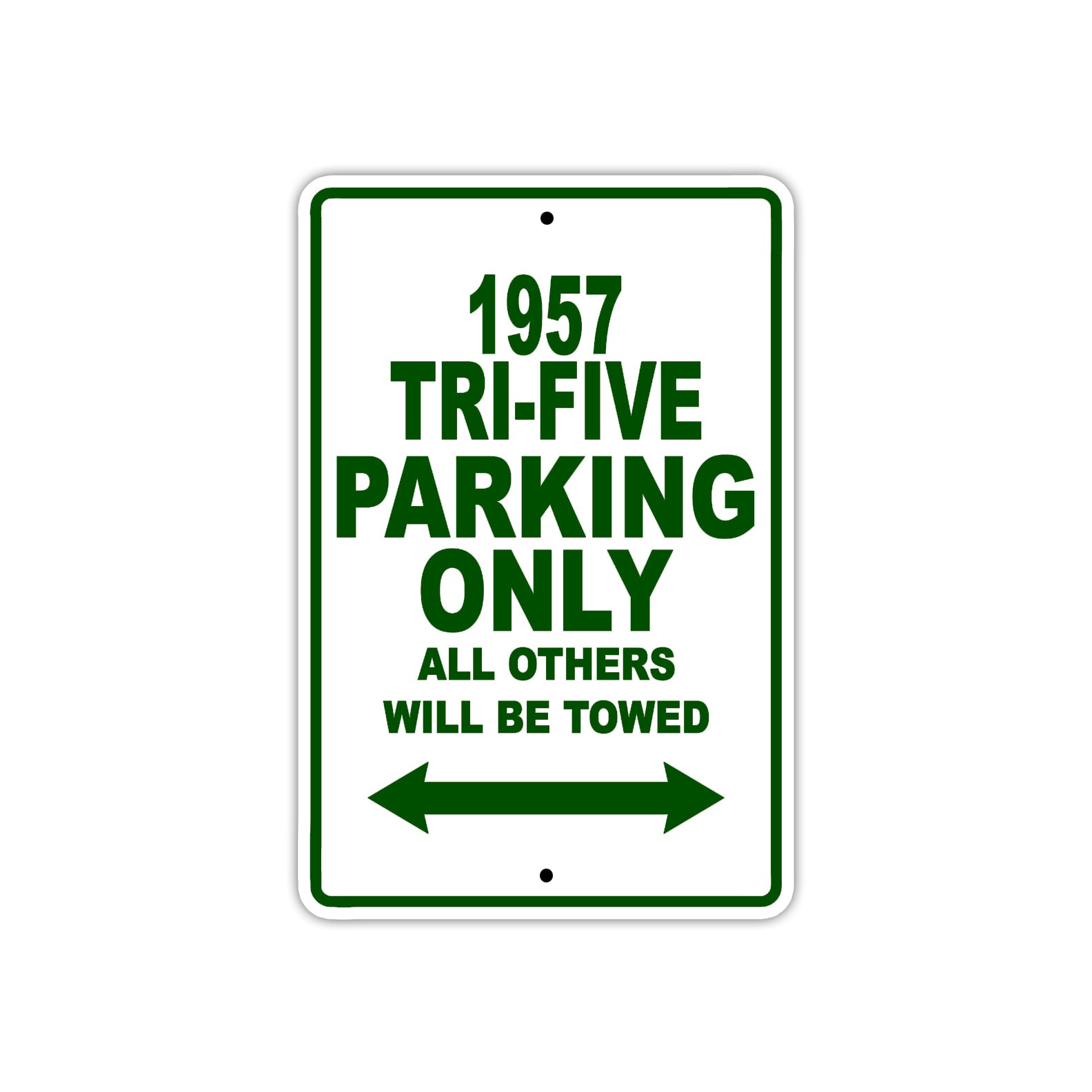 1957 Tri-Five Parking Only All Others Will Be Towed Sea Ocean Beach Lake Boat Aluminum Metal Sign Plate