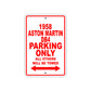 1958 Aston Martin DB4 Parking Only All Others Will Be Towed Sea Ocean Beach Lake Boat Aluminum Metal Sign Plate