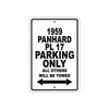 1959 Panhard PL 17 Parking Only All Others Will Be Towed Sea Ocean Beach Lake Boat Aluminum Metal Sign Plate