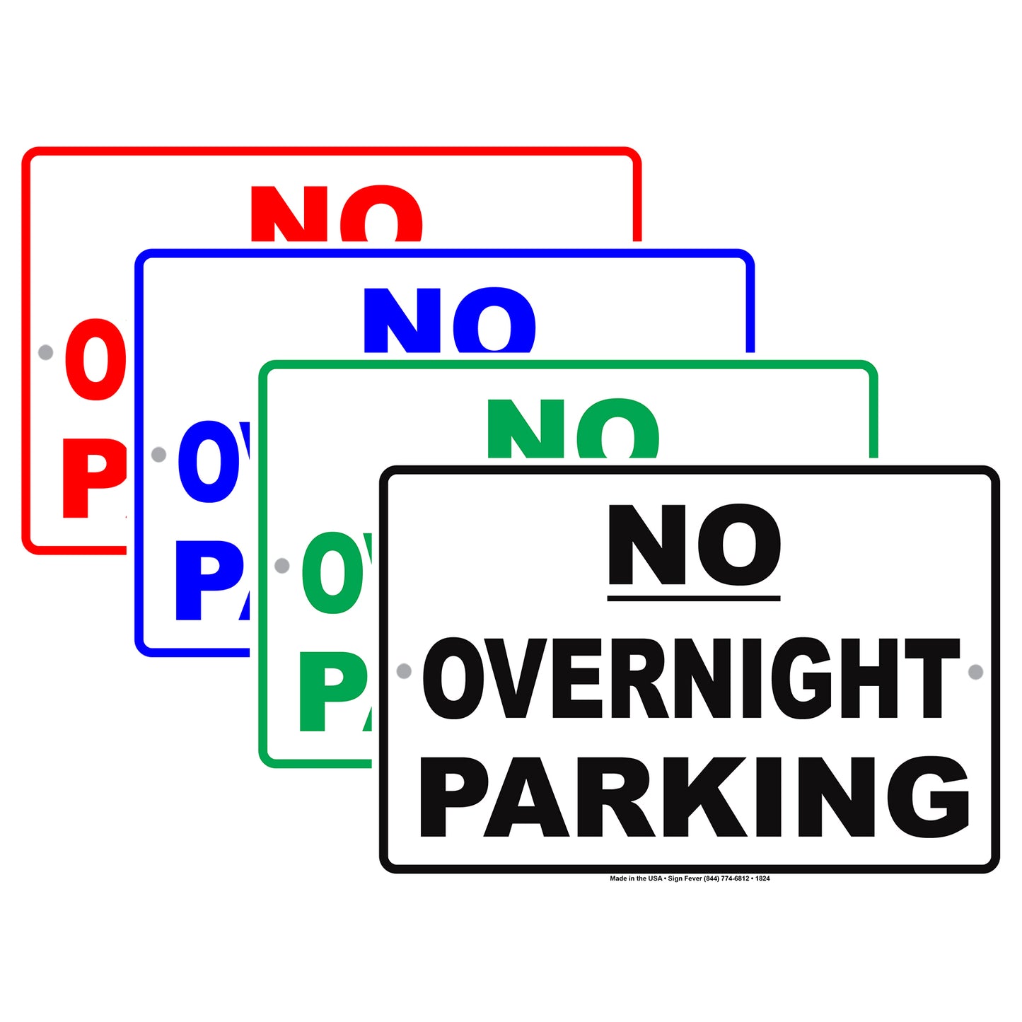 No Overnight Parking Allowed Vehicle Garage Workshop Hospital Notice Alert Caution Policy Aluminum