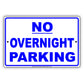 No Overnight Parking Sign