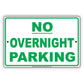 No Overnight Parking Sign