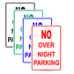 No Overnight Parking Allowed Vehicle Garage Workshop Plaza Notice Alert Caution Policy Aluminum