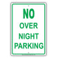 No Overnight Parking Allowed Sign