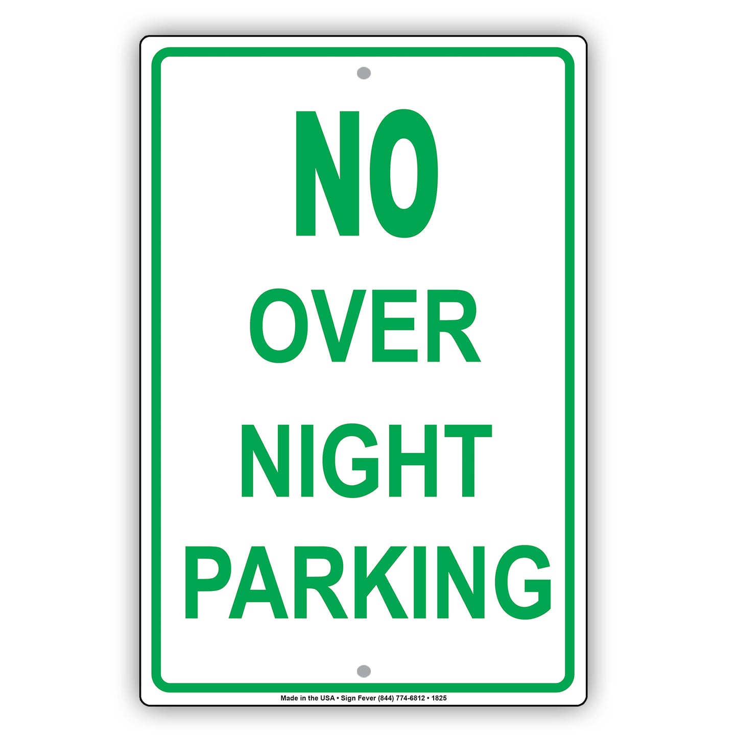 No Overnight Parking Allowed Sign