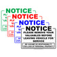 Notice Please Remove Your Valuables Before Leaving Vehicle Safety Security Caution Alert Aluminum