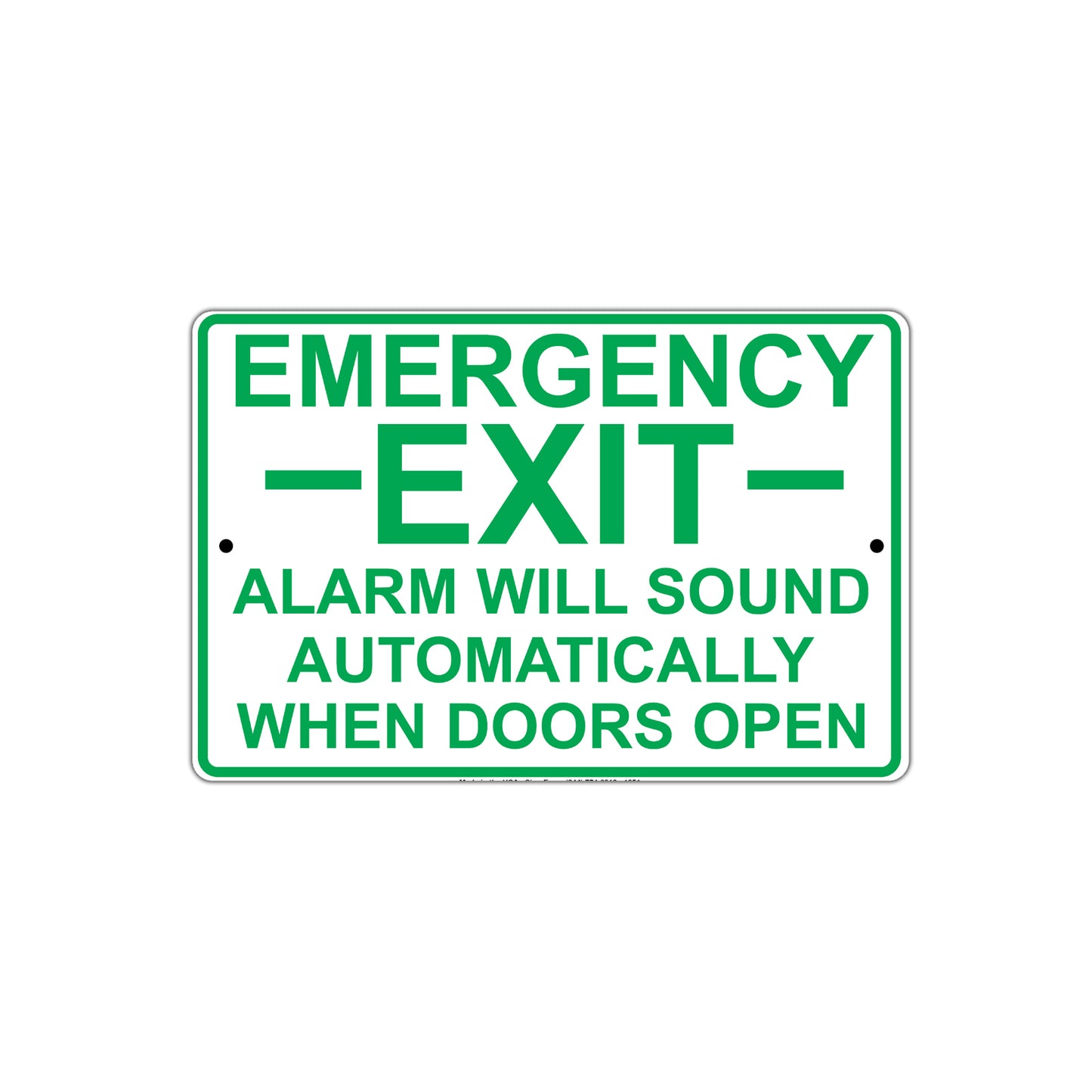 Emergency Exit Alarm Will Sound Automatically When Doors Open Alert Shopping Mall Plaza Aluminum