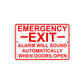 Emergency Exit Alarm Will Sound Automatically When Doors Open Alert Shopping Mall Plaza Aluminum