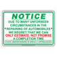 Notice Due To Many Unforeseen Circumstances In Repairing Automobiles We Can Only Estimate Aluminum