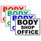 Body Shop Office Car Vehicle Auto Repair Alert Attention Caution Warning Notice Aluminum