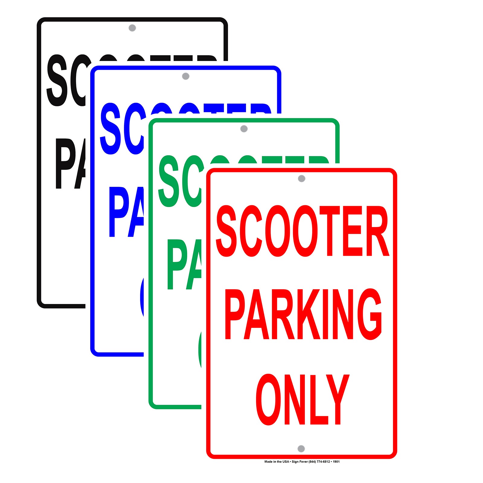 Scooter Parking Only Reserved Private Property Alert Caution Warning Notice Aluminum
