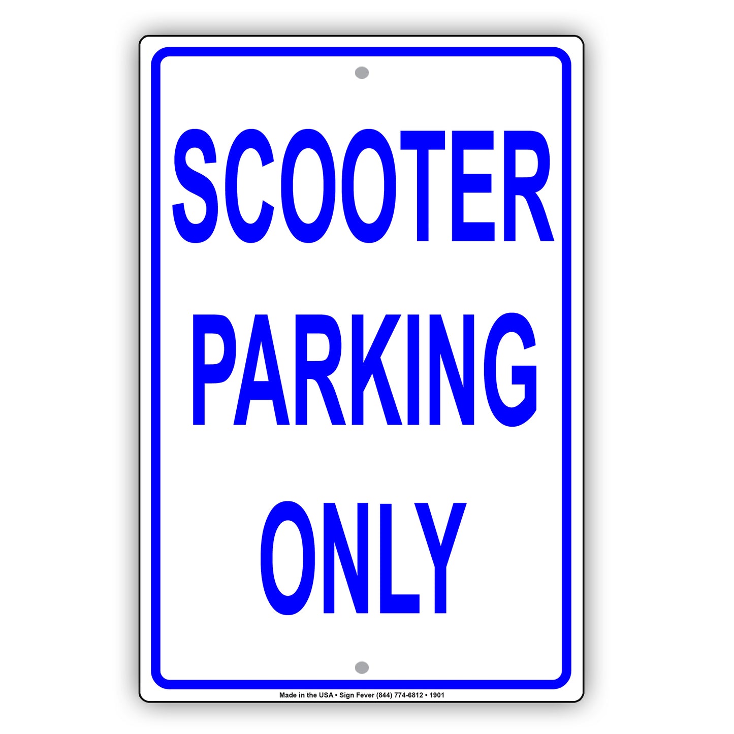 Scooter Parking Only Aluminium Metal Sign