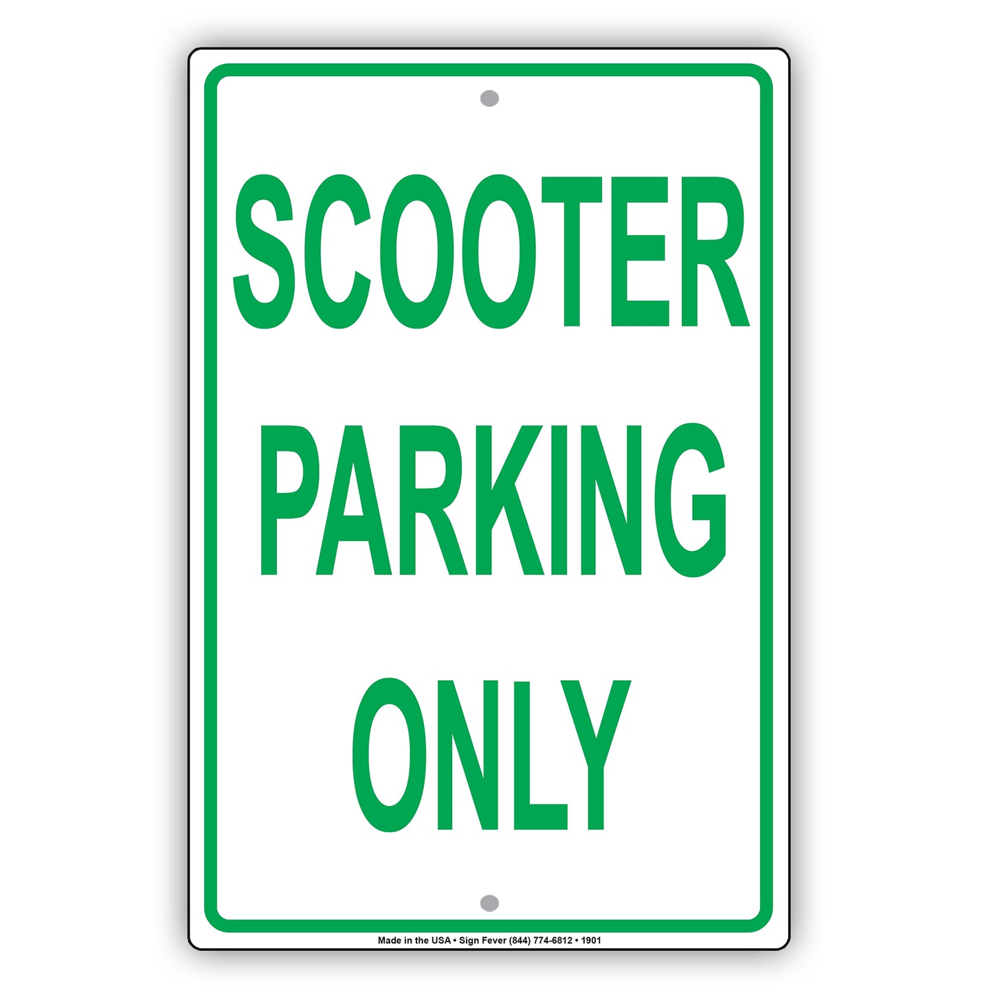 Scooter Parking Only Aluminium Metal Sign
