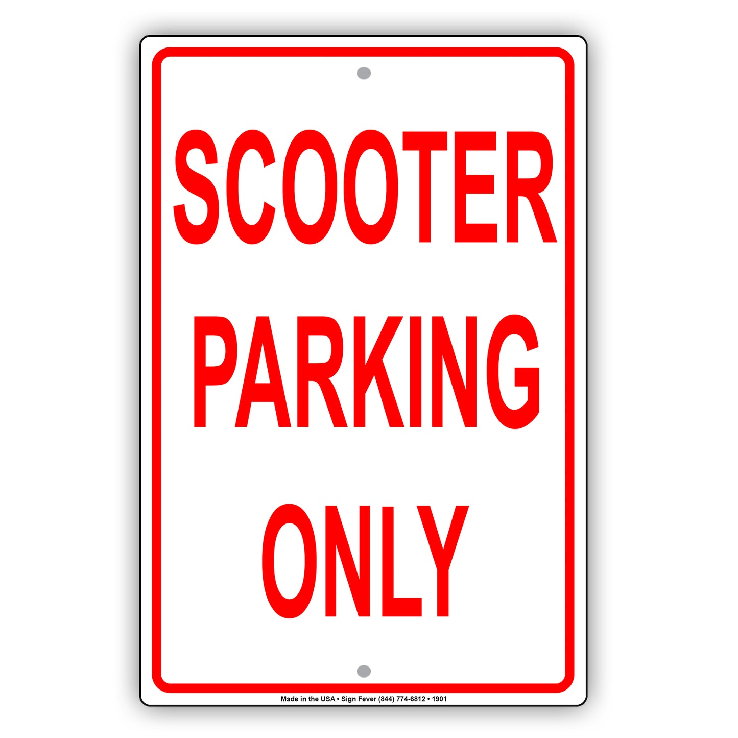 Scooter Parking Only Aluminium Metal Sign