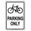 Bicycle Parking Only With Graphic Sign