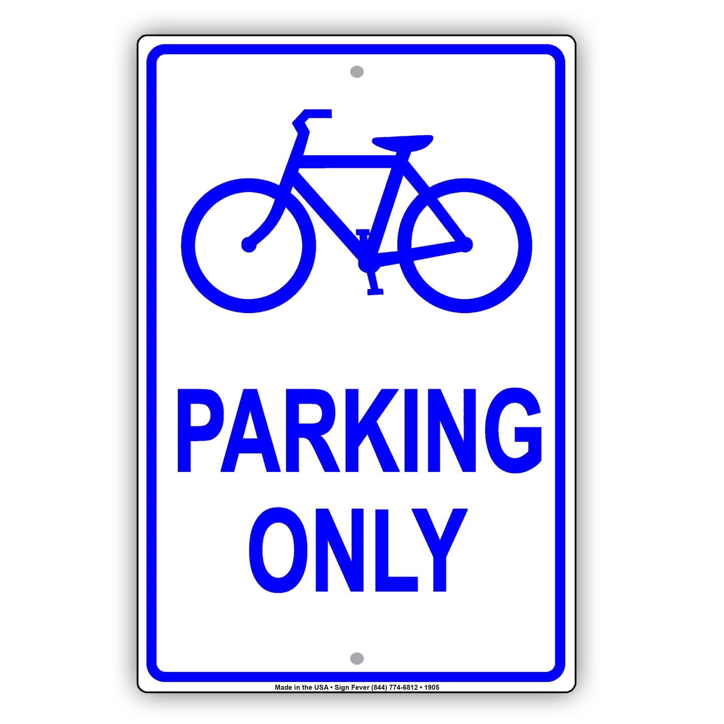 Bicycle Parking Only With Graphic Sign