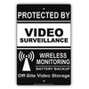 Protected By Video Surveillance Wireless Monitoring Sign