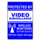 Protected By Video Surveillance Wireless Monitoring Sign