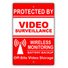 Protected By Video Surveillance Wireless Monitoring Sign