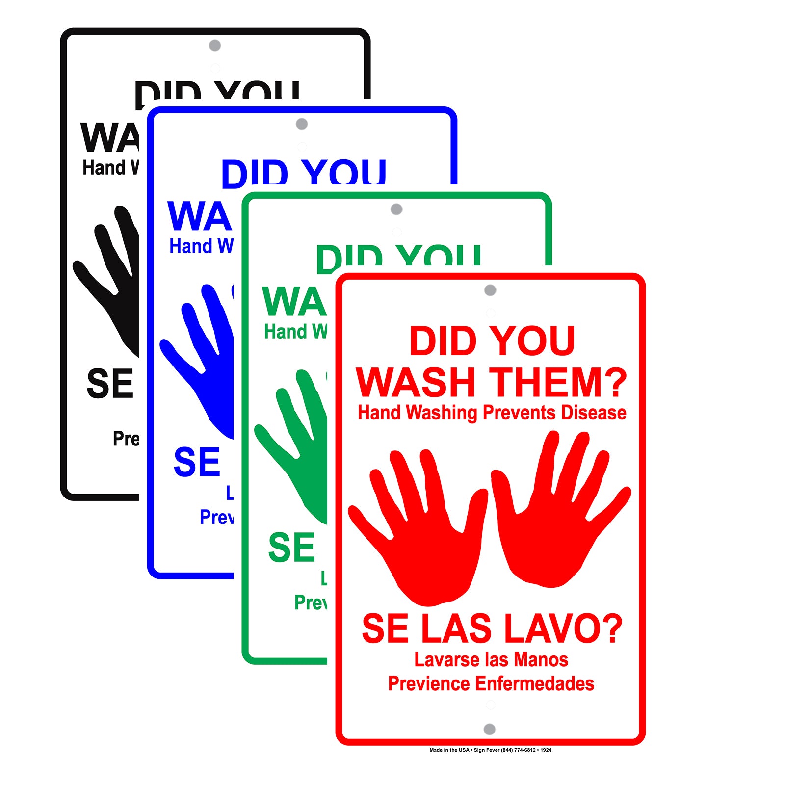 Did You Wash Them? Hand Washing Prevent Disease Se Las Lavo? Lavarse Las Manos Previence Aluminum