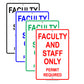 Faculty And Staff Only Permit Required Restriction Alert Caution Warning Notice Aluminum