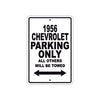 1956 Chevrolet Parking Only All Others Will Be Towed Sea Ocean Beach Lake Boat Aluminum Metal Sign Plate
