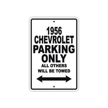 1956 Chevrolet Parking Only All Others Will Be Towed Sea Ocean Beach Lake Boat Aluminum Metal Sign Plate