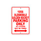 1956 Oldsmobile Golden Rocket Parking Only All Others Will Be Towed Sea Ocean Beach Lake Boat Aluminum Metal Sign Plate