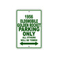 1956 Oldsmobile Golden Rocket Parking Only All Others Will Be Towed Sea Ocean Beach Lake Boat Aluminum Metal Sign Plate